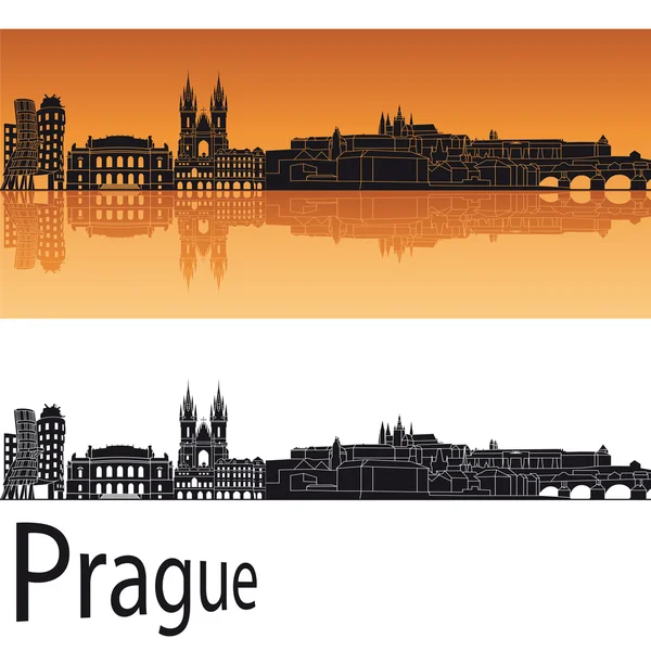 Skyline Praag — Stockvector
