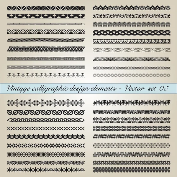 Éléments de design calligraphique vintage — Image vectorielle