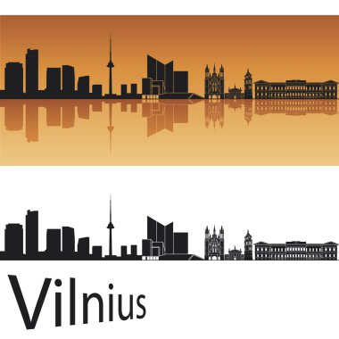 Vilnius skyline clipart