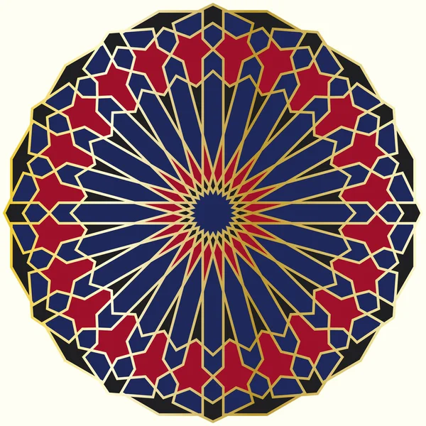 Ιδιαίτερο σχήμα αραβικού κυκλικό μοτίβο — Διανυσματικό Αρχείο