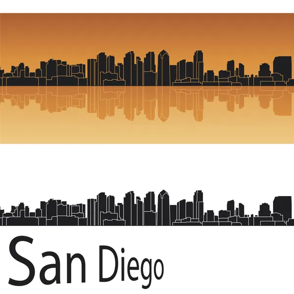 Skyline von San Diego — Stockvektor