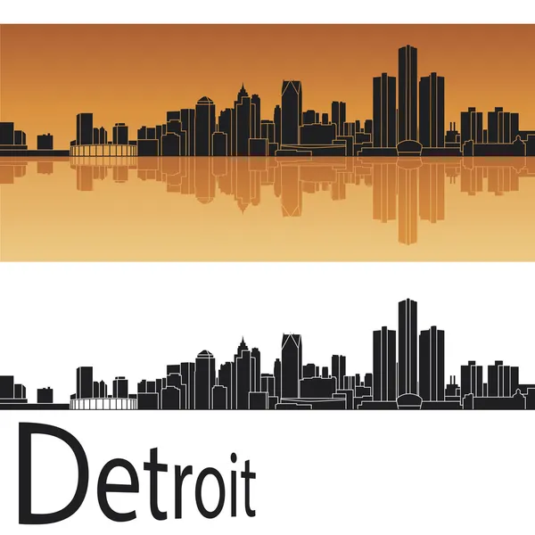 Skyline van Detroit — Stockvector