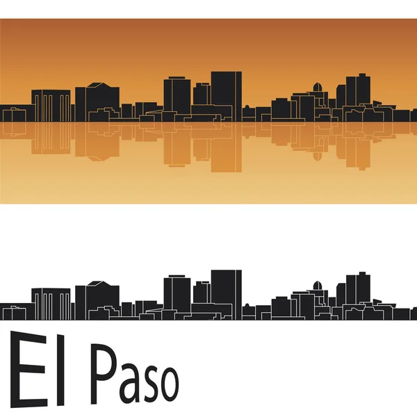 El Paso skyline — Stock Vector
