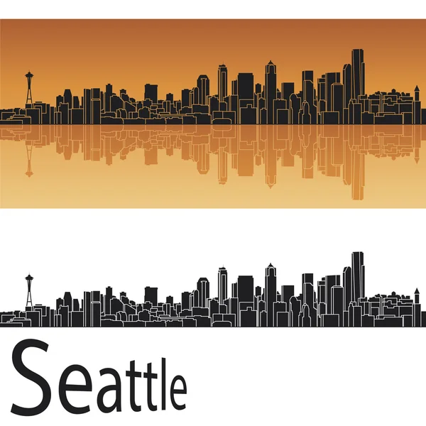 Horizonte de Seattle — Vector de stock