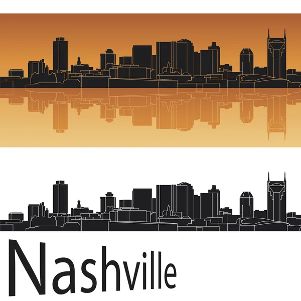 Skyline di Nashville — Vettoriale Stock