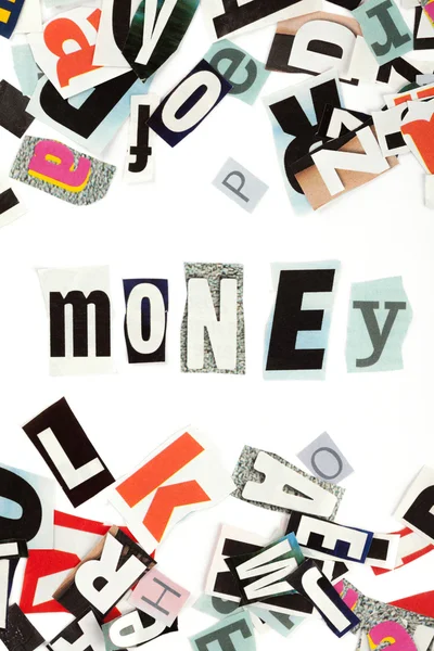 Χρήματα επιγραφή — Φωτογραφία Αρχείου