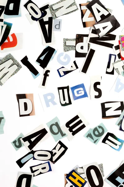 Inscripción sobre drogas — Foto de Stock