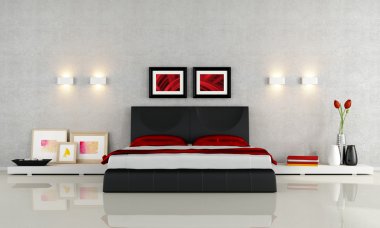 Modern bedroom clipart