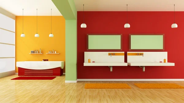 Łazienka kolorowe — Zdjęcie stockowe