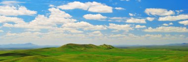 Panorama of steppe clipart