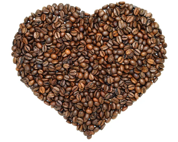 Hheart de granos de café — Foto de Stock