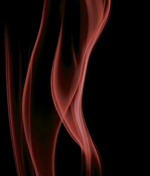 Roter Rauch auf schwarz — Stockfoto