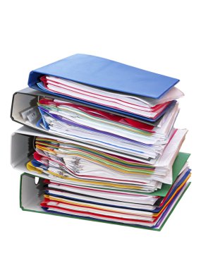 Stack of colored folders clipart