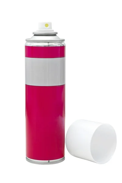 Gris rojizo con tapa de lata de spray blanco — Foto de Stock