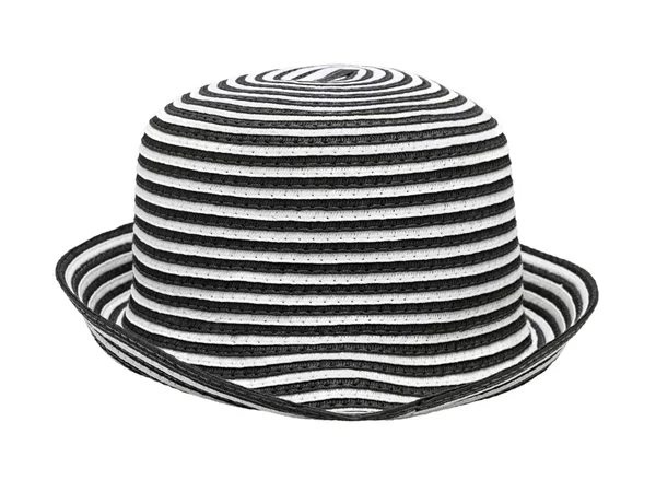 Černé a bílé pruhované klobouk — Stock fotografie