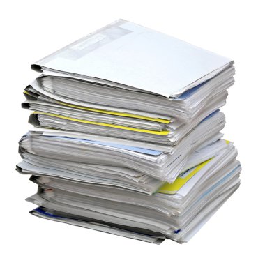 Stack of colored folders clipart