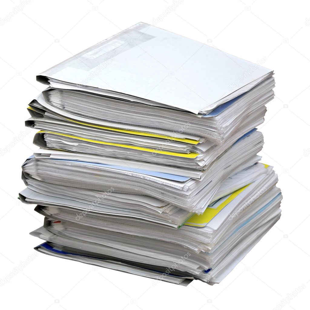 Stack of colored folders