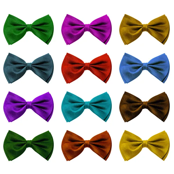 Renkli kelebekler kravat kümesi — Stok fotoğraf