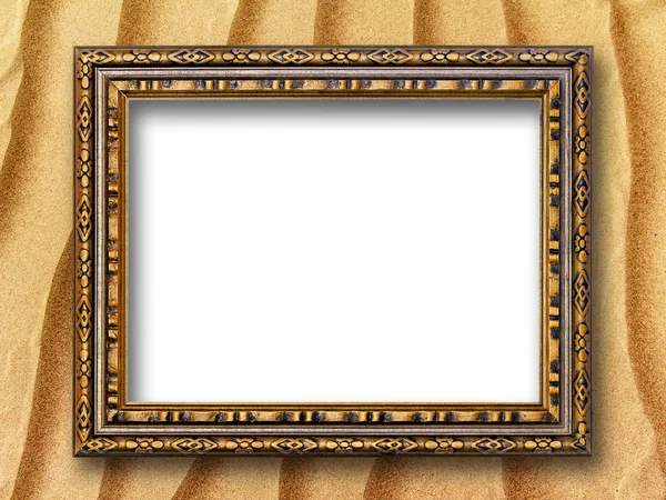 Frame for pictures on the background of sand dunes — Stock Photo, Image