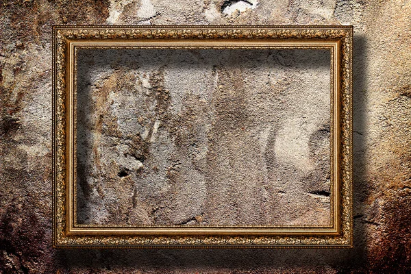 Moldura de imagem em um fundo grunge pedra — Fotografia de Stock