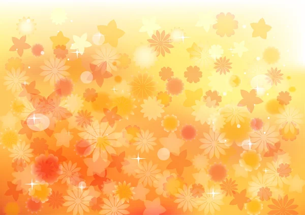 オレンジ色の花の背景 — ストックベクタ