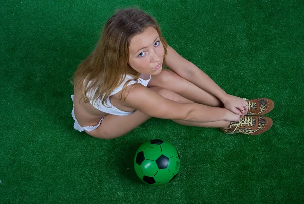 Sports Ball Girl — Stock Photo, Image