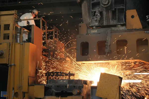 钢铁公司生产车间 — 图库照片