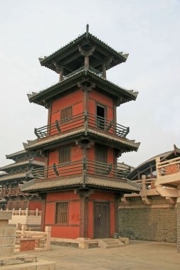 Chinese ancient architecture landscape clipart