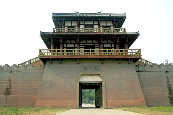 Paisaje de arquitectura antigua china — Foto de Stock