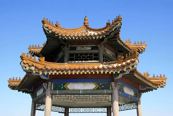 Traditioneller chinesischer architektonischer Stil der Traufhörner — Stockfoto