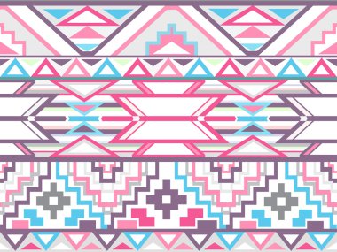 Abstract geometric seamless aztec pattern clipart