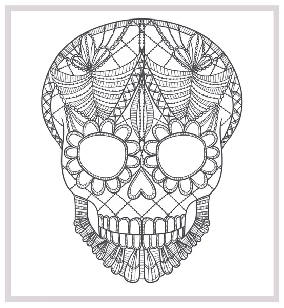 Streszczenie czaszka ornament koronki — Zdjęcie stockowe