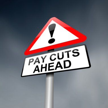 Pay cut concept. clipart