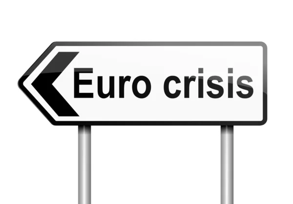 Koncept krize eura. — Stock fotografie