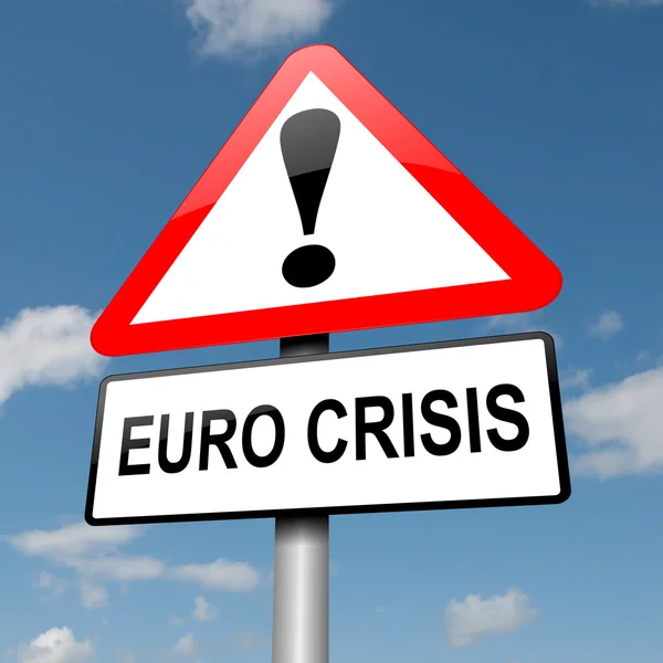 Koncept krize eura. — Stock fotografie