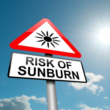 Sunburn risk concept. clipart