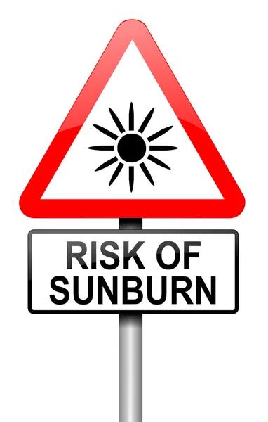 Pojęcie ryzyka oparzenia słoneczne. — Zdjęcie stockowe