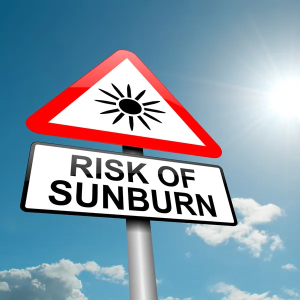 Sunburn risk concept. — Stock Photo, Image
