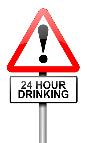 24 uur per dag drinken. — Stockfoto
