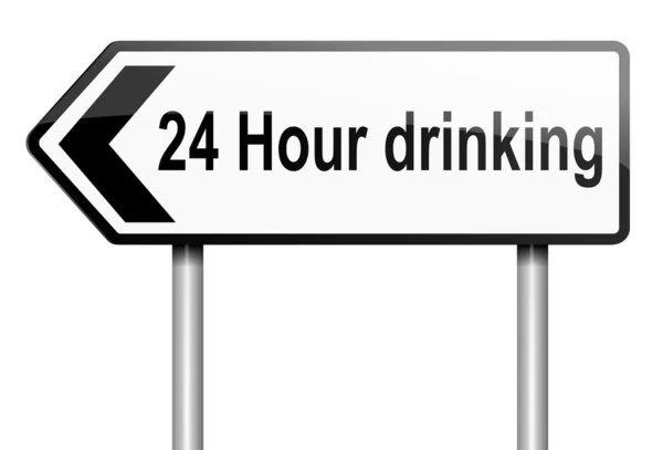 24 horas bebendo . — Fotografia de Stock