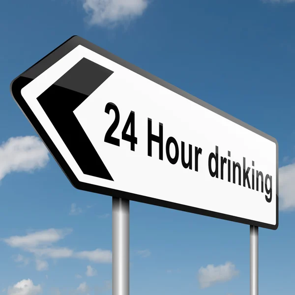 24 hour pití. — Stock fotografie