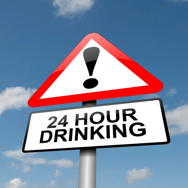 24 hour drinking. — Stock Photo, Image