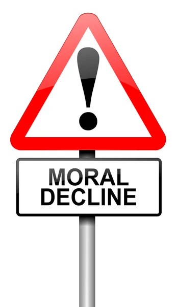 Moraliska nedgång koncept. — Stockfoto