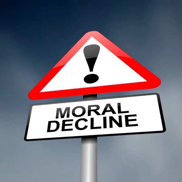 Concetto di declino morale . — Foto Stock
