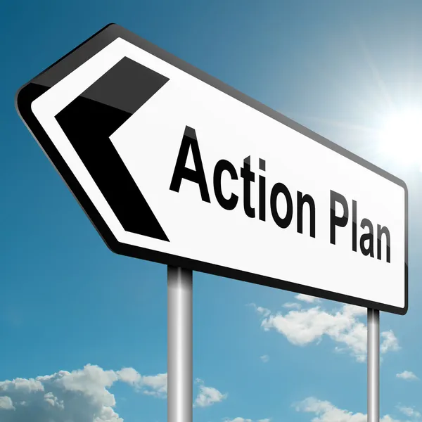 Aktionsplan-Konzept. — Stockfoto
