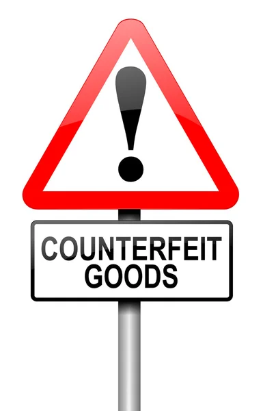 Concetto di merci contraffatte . — Foto Stock