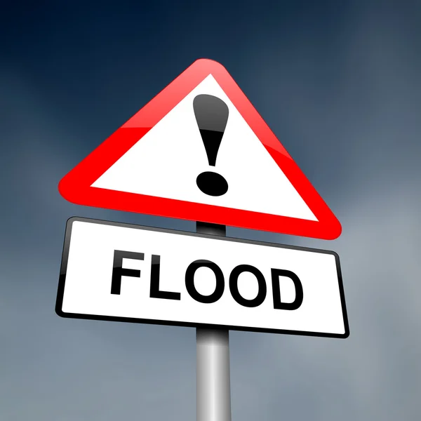 Σημάδι προειδοποίησης πλημμυρών. — Φωτογραφία Αρχείου