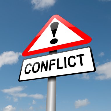 Conflict concept. clipart