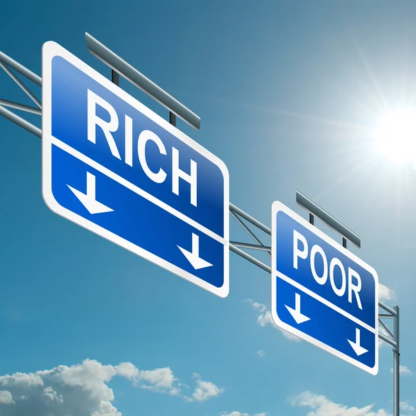 Concepto rico o pobre . — Foto de Stock