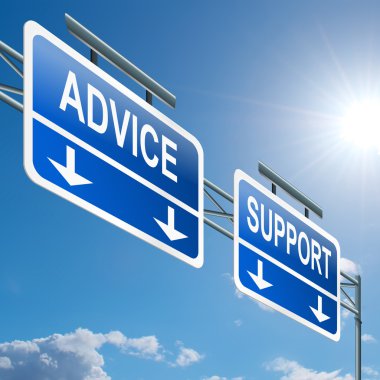 Support and advice. clipart